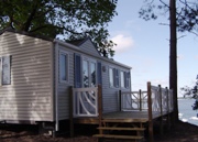 Mobil-home sur le bassin