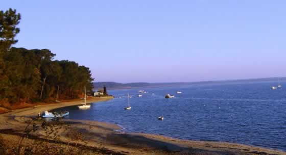 Plage du camping en hiver